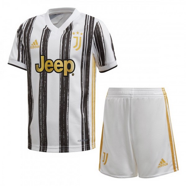 Trikot Juventus Heim Kinder 2020-21 Weiß Schwarz Fussballtrikots Günstig